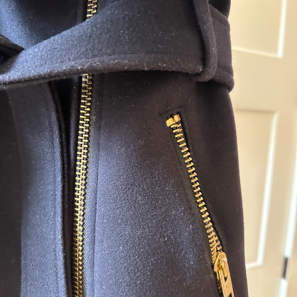 Mackage Dale belted Navy wool trench - Picture 7 of 10